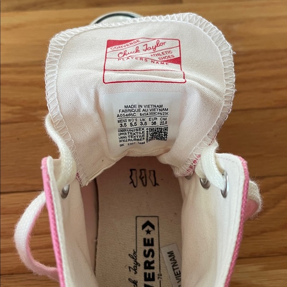 Women's Converse Pink High-Top Sneakers - Picture 7 of 10